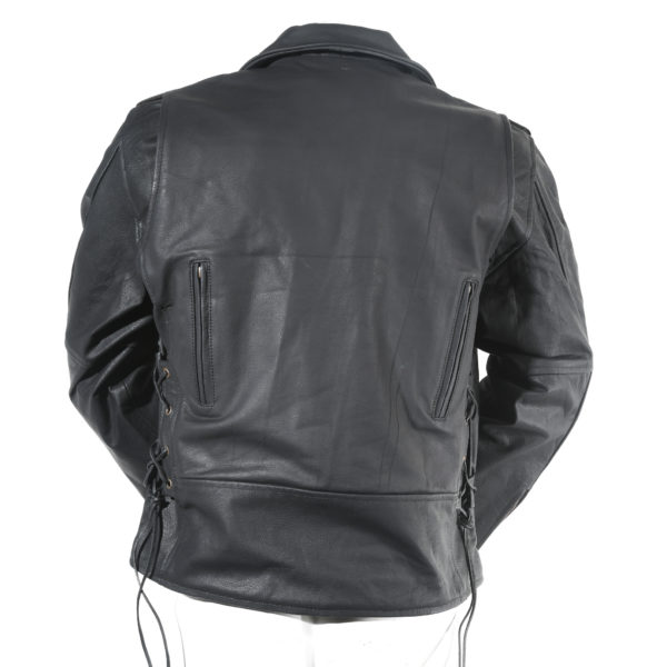 Skinnjacka i svart skinn