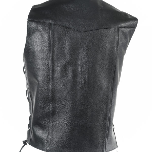 Svart skinnväst herrmodell